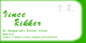 vince rikker business card